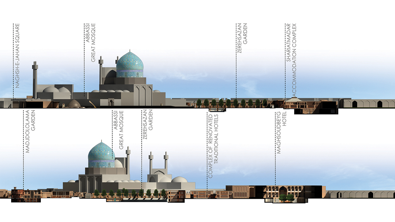 Section of Southern Naqsh-e Jahan Square Urban Revitalization Project Isfahan