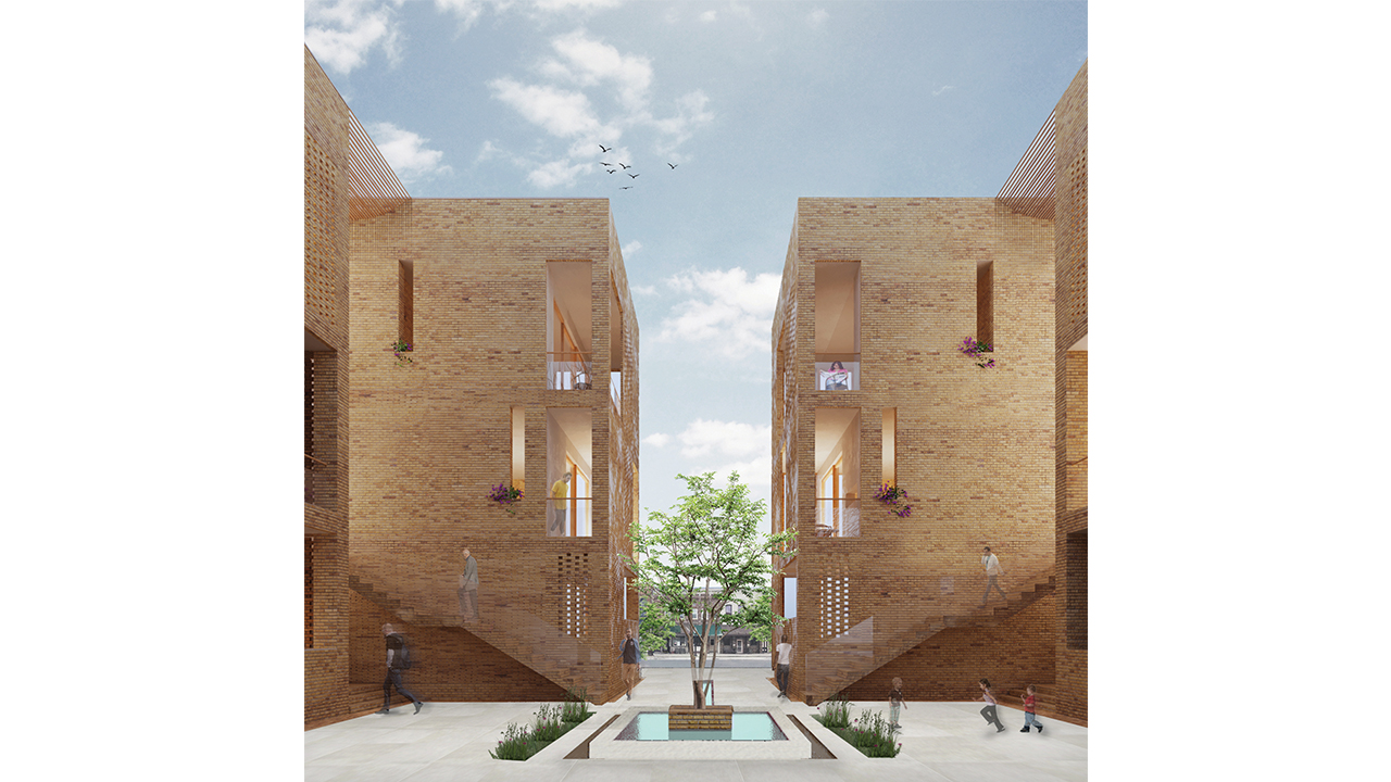 Render of Iranian Center School Residential Area Student Accommodation