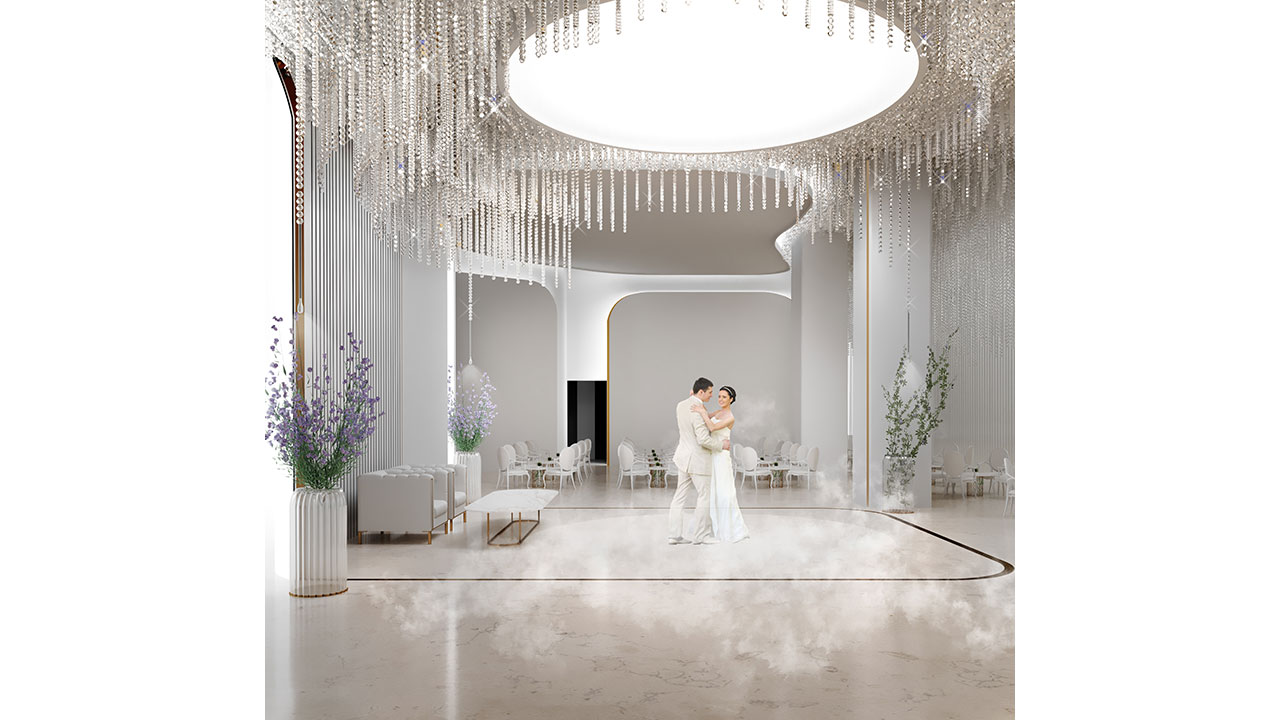 Arina Boutique Hotel Ballroom Luxury Interior Design and Modern Chandelier